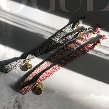 Load image into Gallery viewer, GRAND COTTON BRACELET BURGUNDY/NAVY BLUE IN GOLD