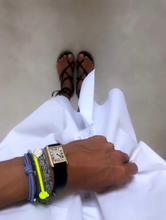 Load image into Gallery viewer, GRAND COTTON BRACELET NAVY BLUE/GREY