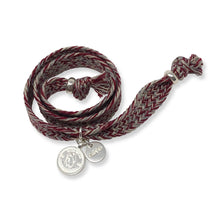 Load image into Gallery viewer, GRAND COTTON BRACELET BURGUNDY/GREY
