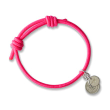 Load image into Gallery viewer, KNOT BRACELET NEON FUCHSIA
