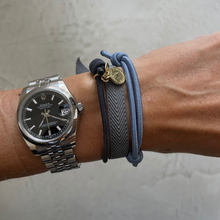 Load image into Gallery viewer, KNOT BRACELET BLUE GREY
