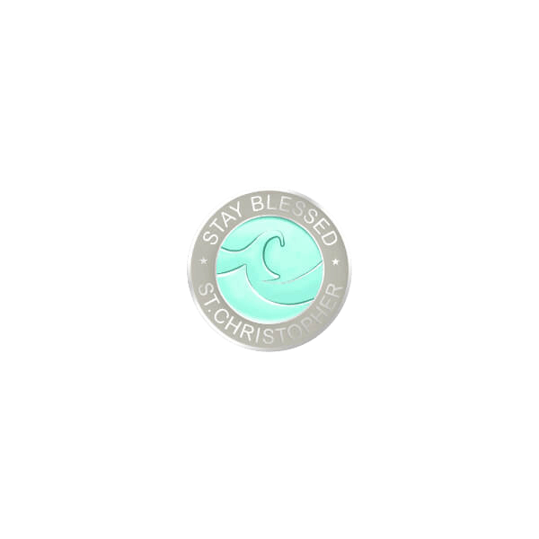 Necklace Small Mini Spirit Wave Gili Air with Chain (white/green blue)