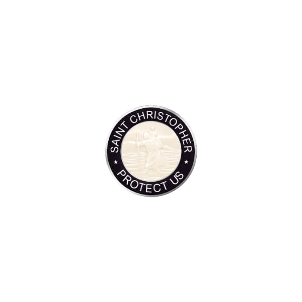 Necklace Small Mini Saint Cape Town with Chain (black/white)