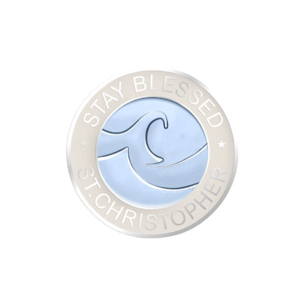 Necklace Large Maxi Spirit Wave Amritsar (white/blue)